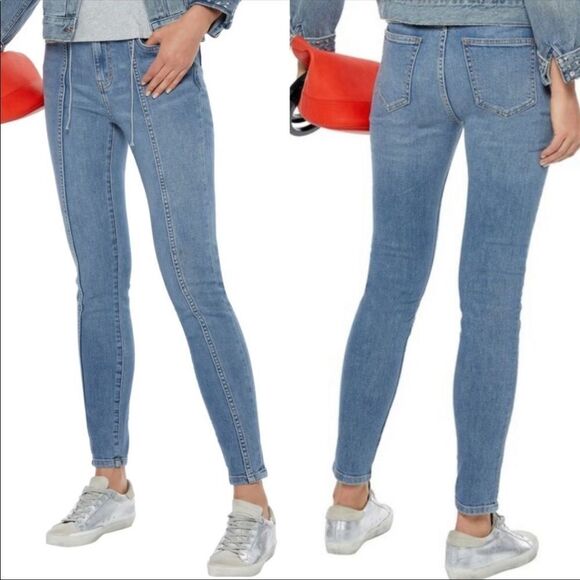 CURRENT/ELLIOTT | Stiletto Seamed High Waist Ankle Skinny Jeans Women’s Size 32 - Picture 1 of 12